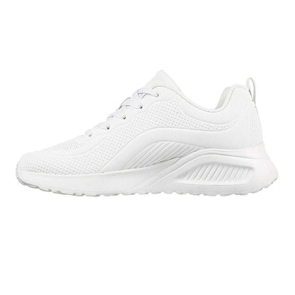 White - Back - Skechers Womens-Ladies Bob Buno Logo Trainers