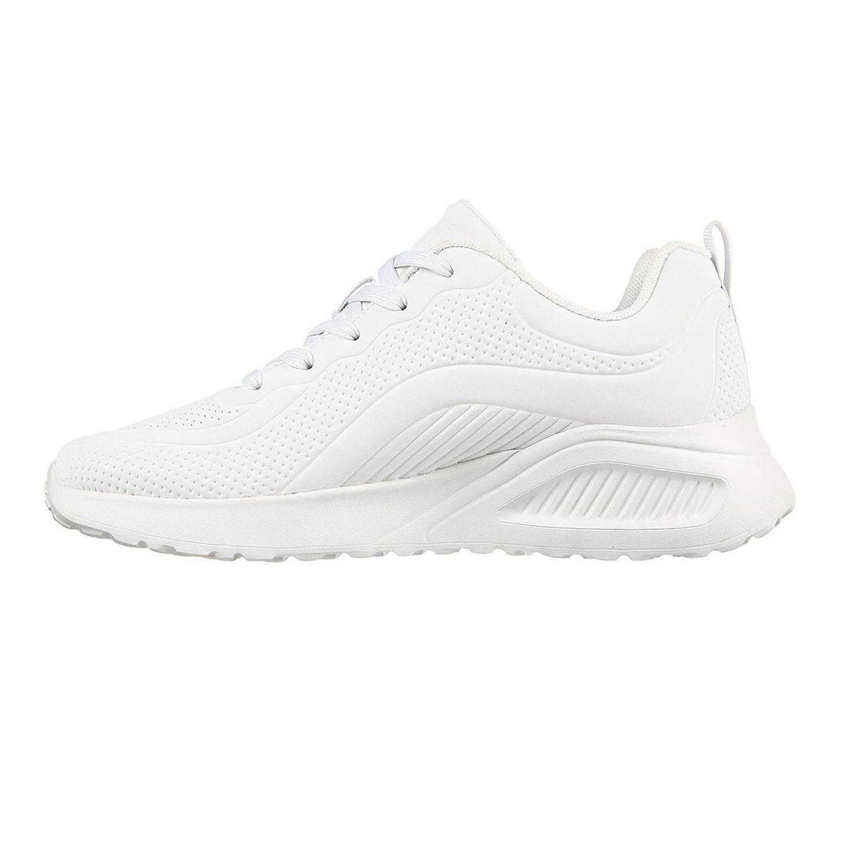 White - Back - Skechers Womens-Ladies Bob Buno Logo Trainers