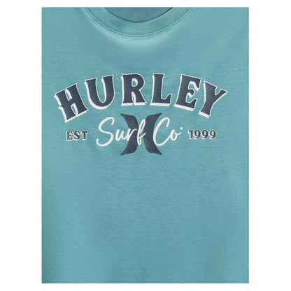 Vapor Green - Side - Hurley Mens Surf Co Text Cotton T-Shirt