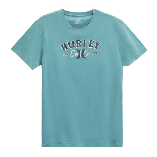 Vapor Green - Front - Hurley Mens Surf Co Text Cotton T-Shirt