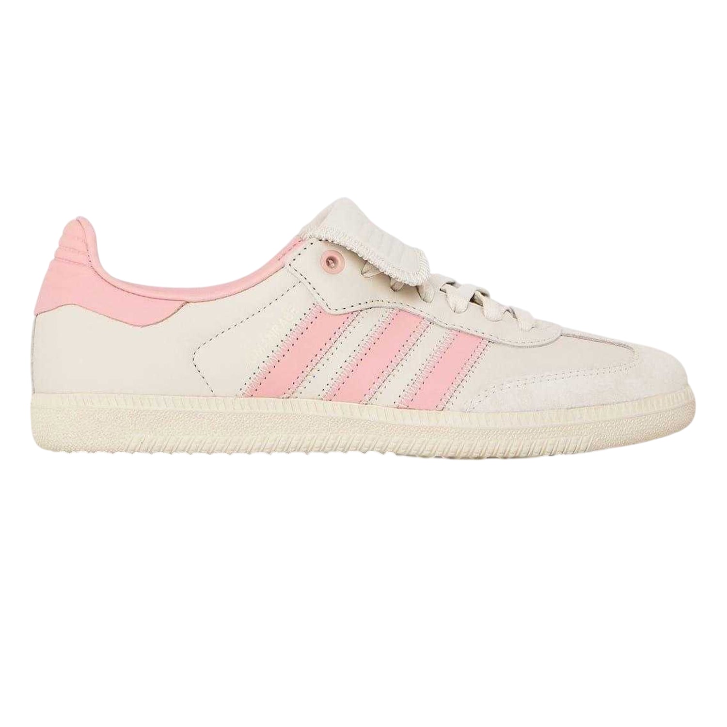White-Pink - Lifestyle - Adidas Mens Samba 3 Stripes Leather Shoes