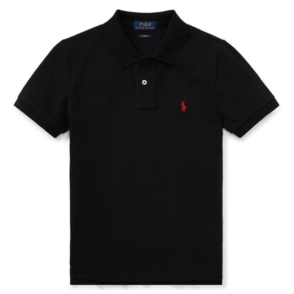 Black - Front - Ralph Lauren Boys Custom Short-Sleeved Polo Shirt