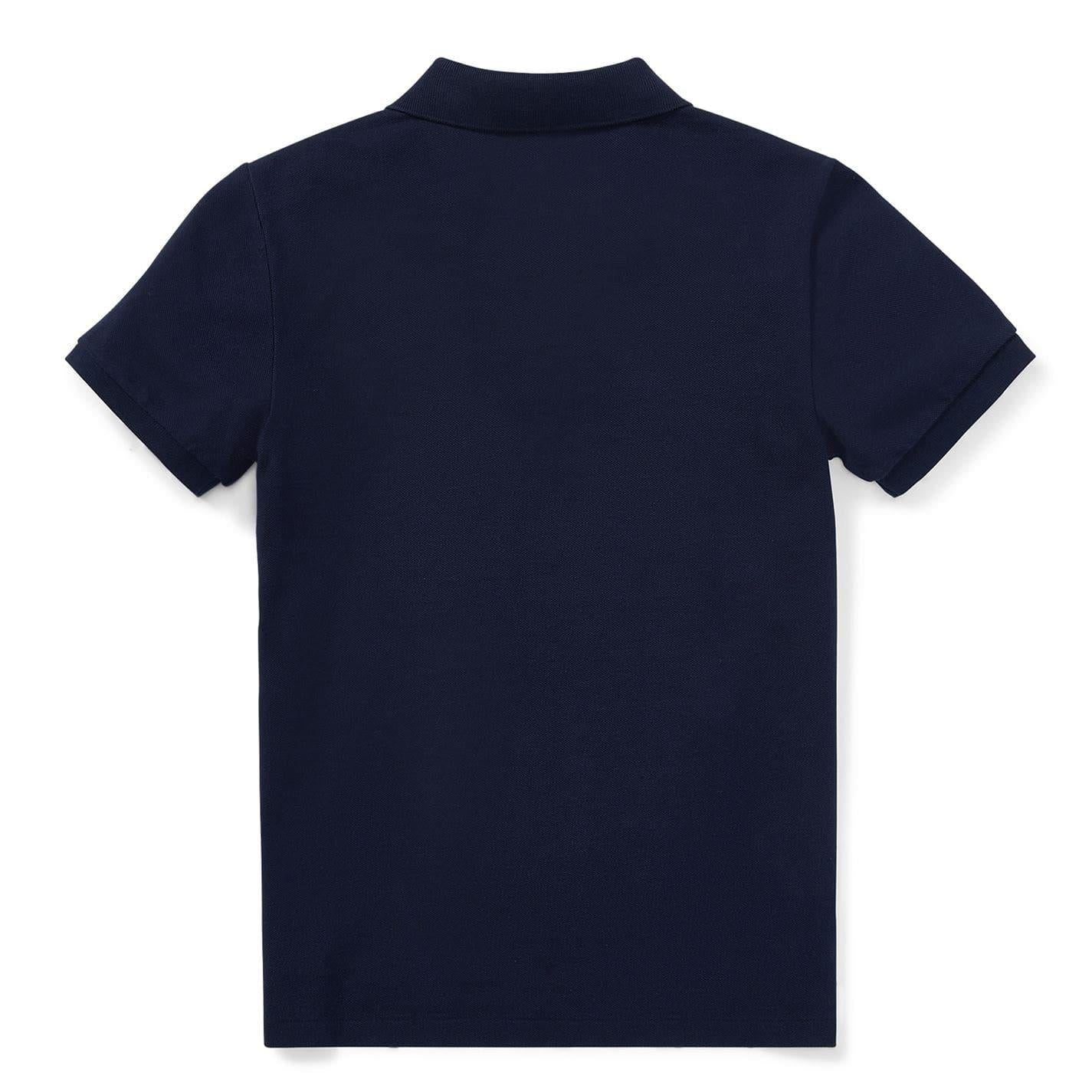 French Navy - Back - Ralph Lauren Boys Custom Short-Sleeved Polo Shirt