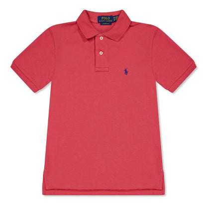 Light Red - Front - Ralph Lauren Boys Custom Short-Sleeved Polo Shirt
