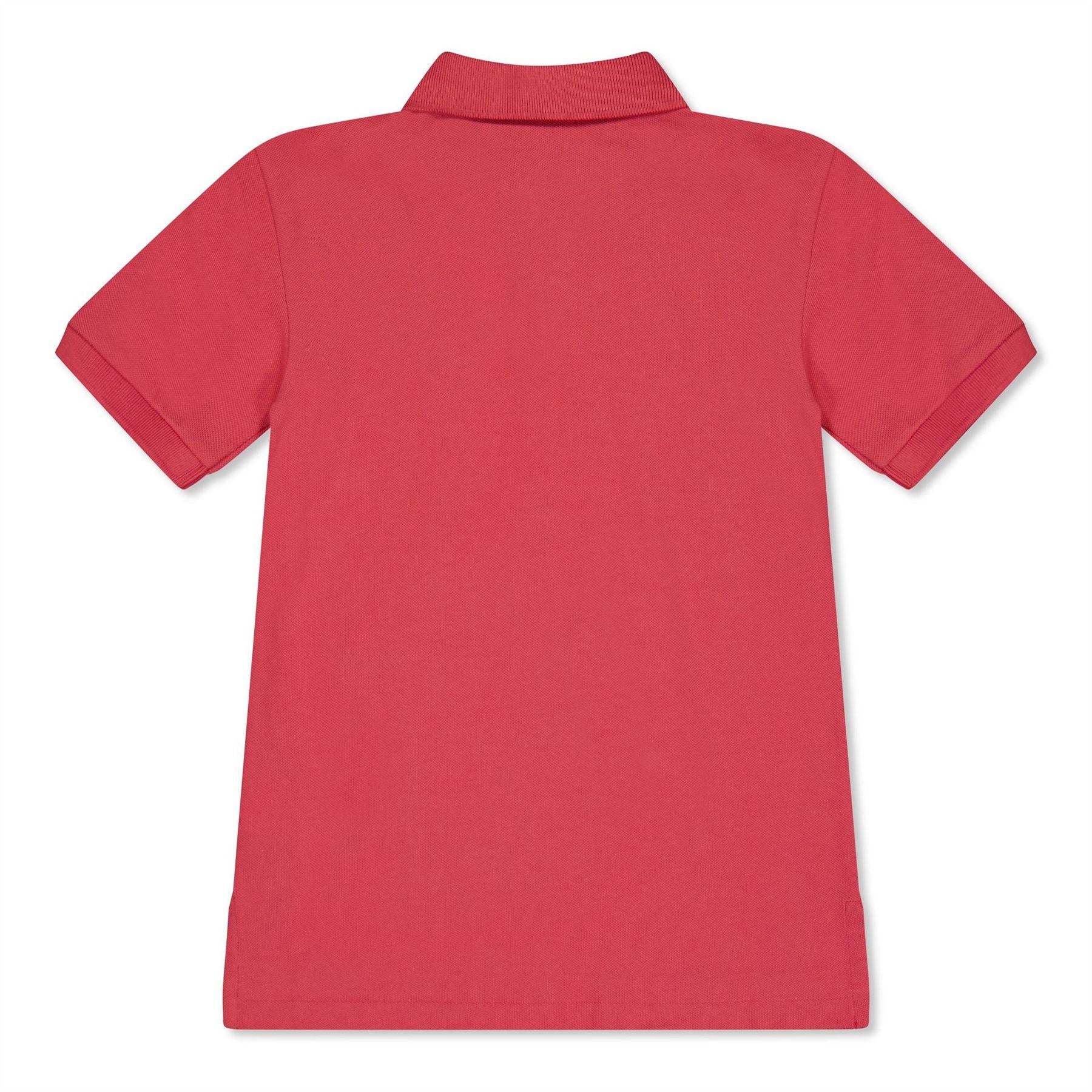 Light Red - Back - Ralph Lauren Boys Custom Short-Sleeved Polo Shirt
