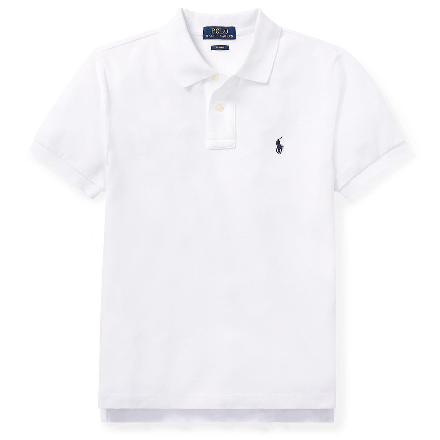 White - Front - Ralph Lauren Boys Custom Short-Sleeved Polo Shirt