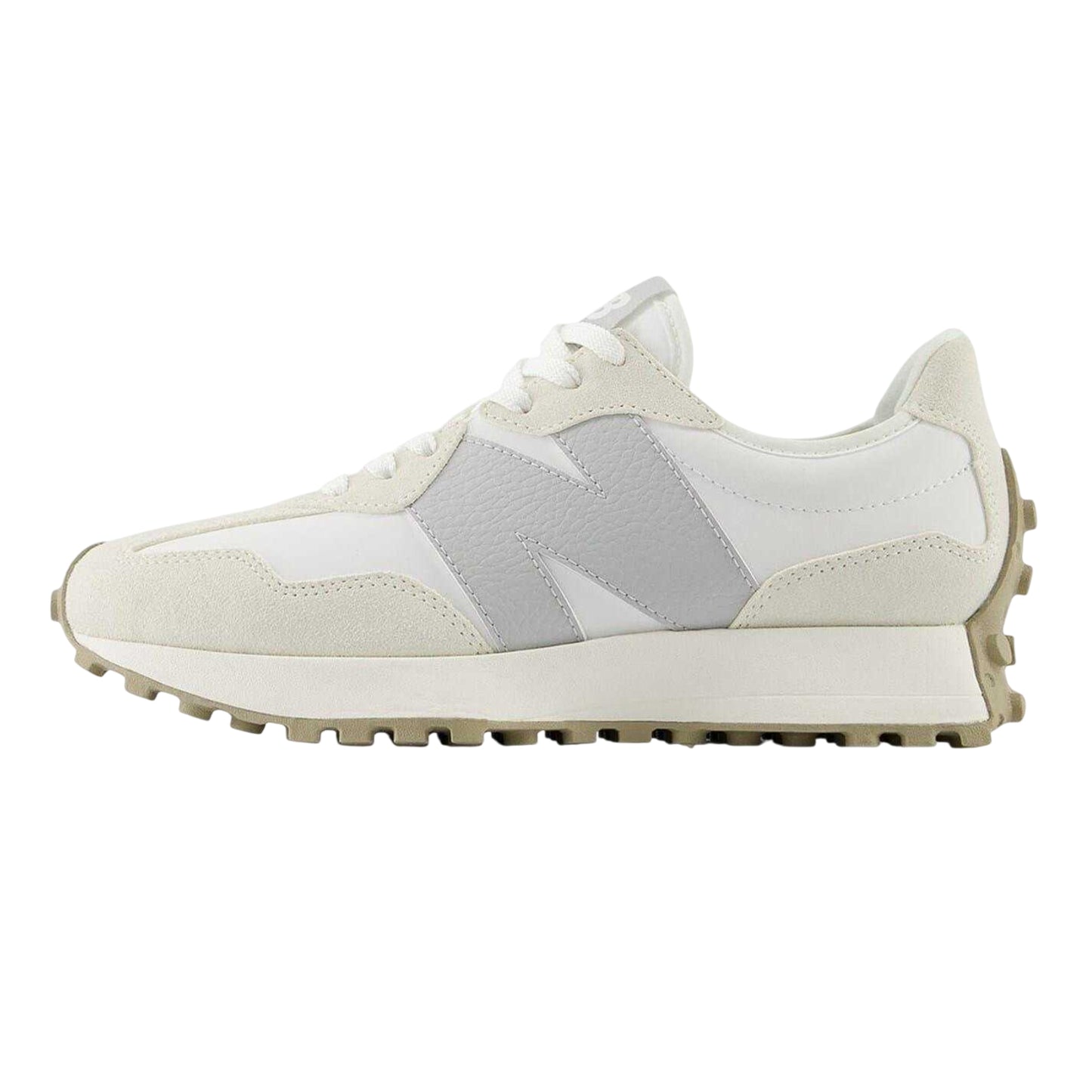 Grey - Side - New Balance Womens-Ladies 327 Logo Suede Trainers