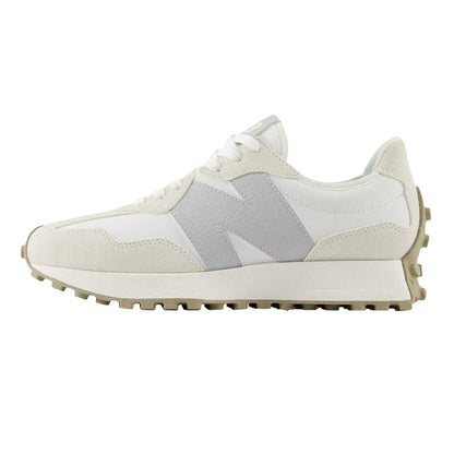 Grey - Side - New Balance Womens-Ladies 327 Logo Suede Trainers