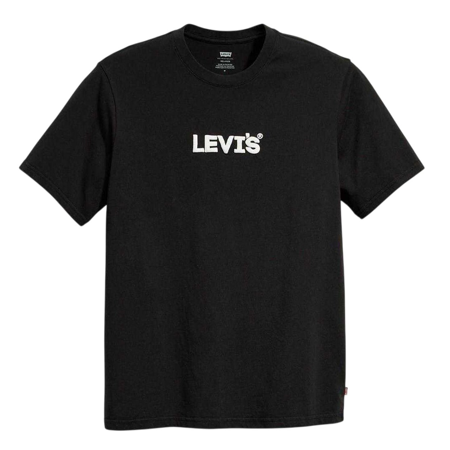 Black - Front - Levis Mens Logo Cotton T-Shirt