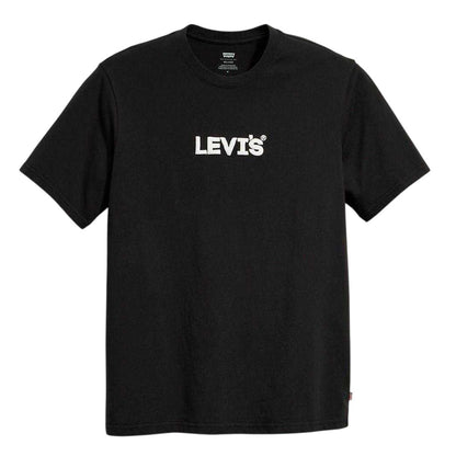 Black - Front - Levis Mens Logo Cotton T-Shirt