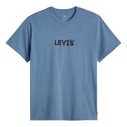 Blue - Front - Levis Mens Logo Cotton T-Shirt