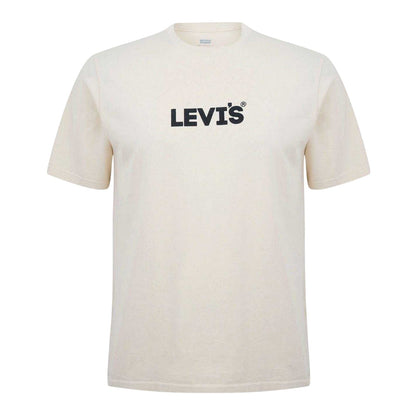Sand - Front - Levis Mens Logo Cotton T-Shirt