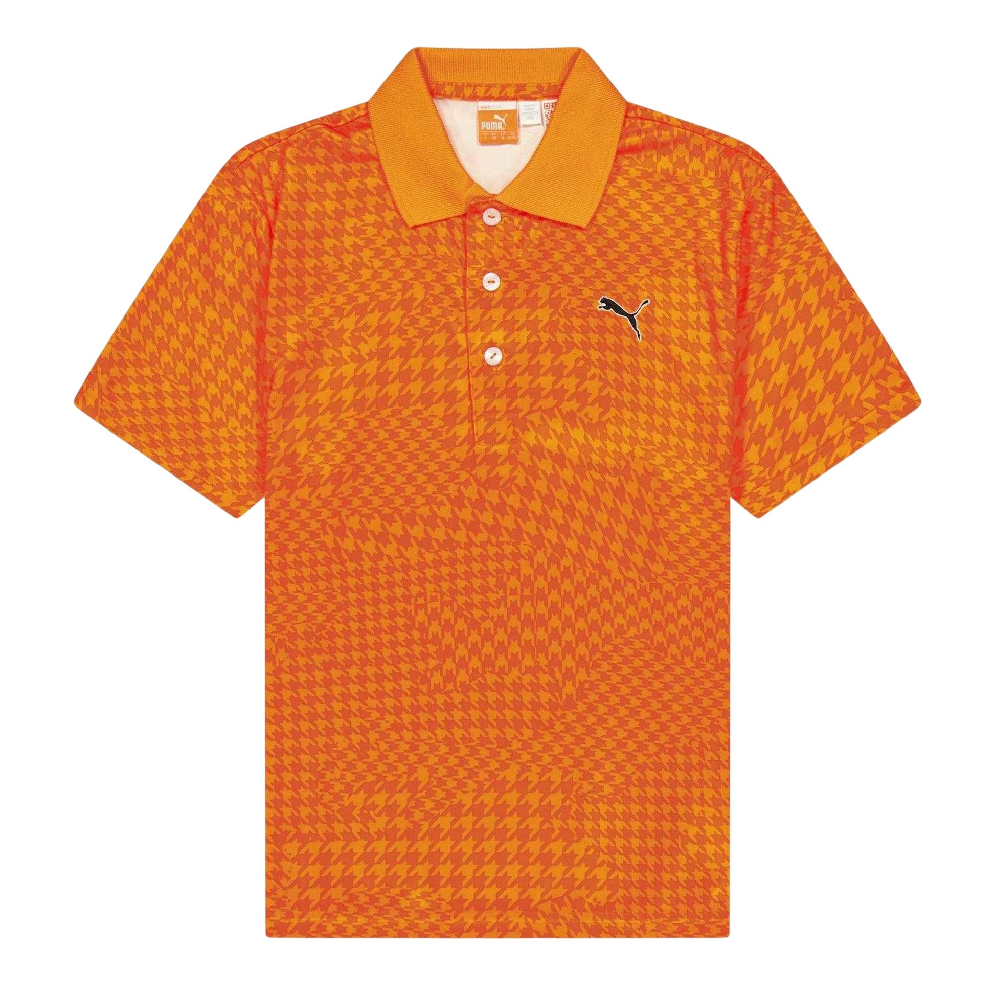 Orange - Front - Puma Boys New Wave Camo Polo Shirt