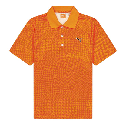 Orange - Front - Puma Boys New Wave Camo Polo Shirt