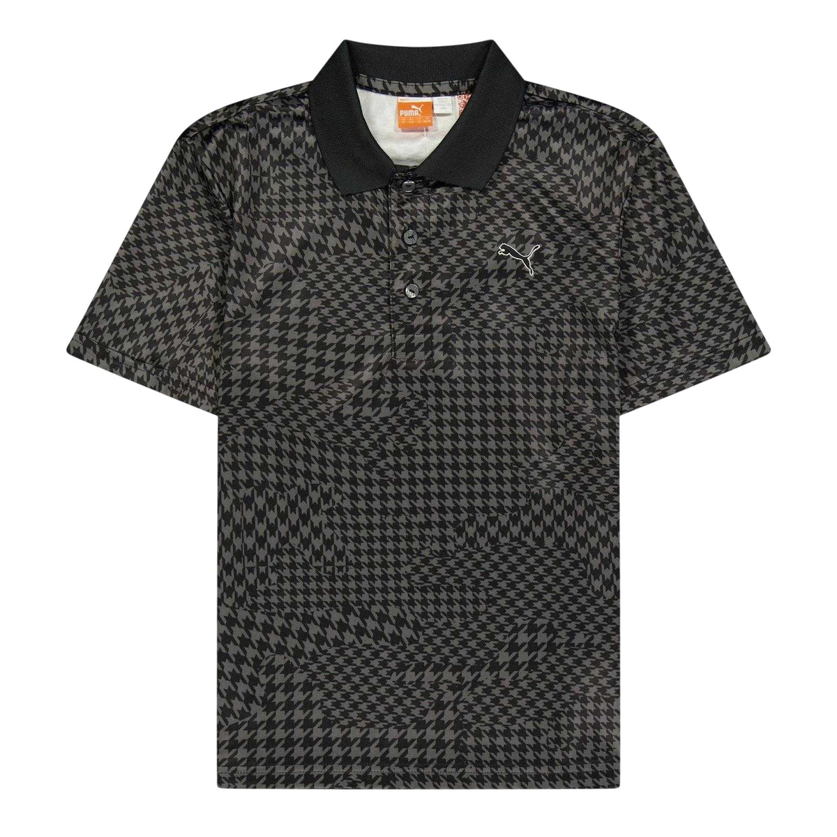 Black - Front - Puma Boys New Wave Camo Polo Shirt