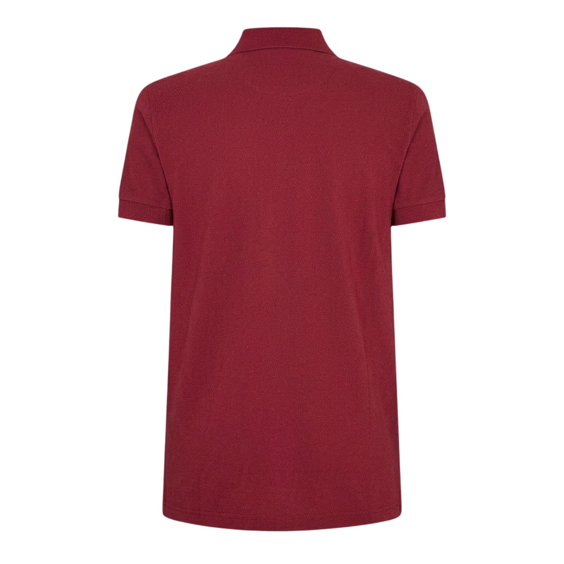 Dark Red - Back - Boss Mens Firenze Cotton Polo Shirt