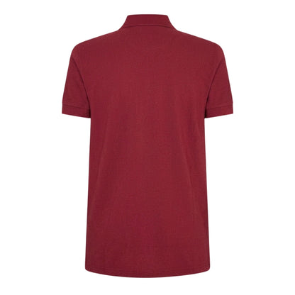 Dark Red - Back - Boss Mens Firenze Cotton Polo Shirt