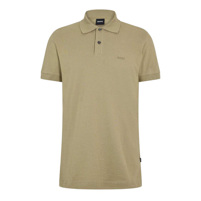 Pastel Green - Front - Boss Mens Firenze Cotton Polo Shirt