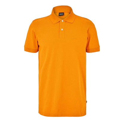 White - Front - Boss Mens Firenze Cotton Polo Shirt
