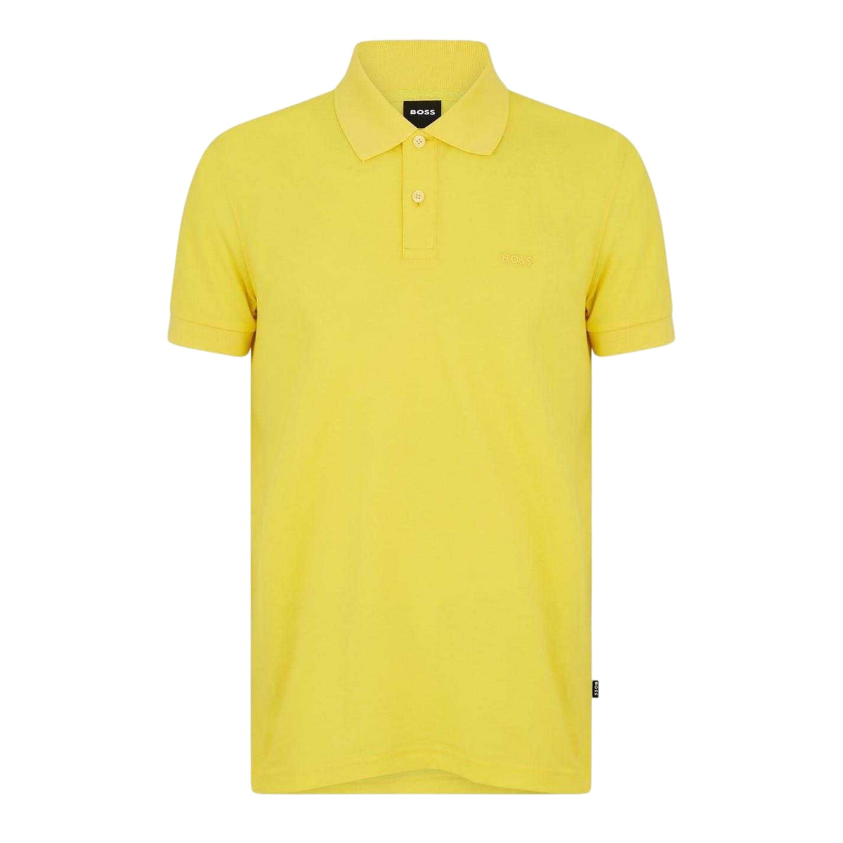 Bright Yellow - Front - Boss Mens Firenze Cotton Polo Shirt