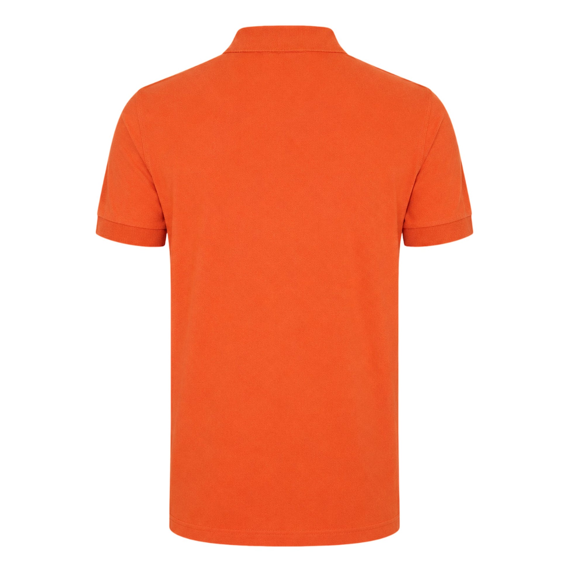 Dark Orange - Back - Boss Mens Firenze Cotton Polo Shirt