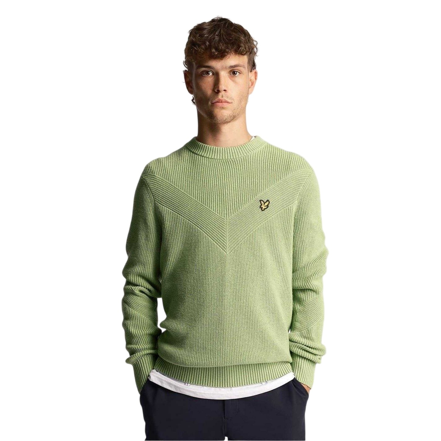 Green - Lifestyle - Lyle & Scott Mens Chevron Crew Neck Sweatshirt
