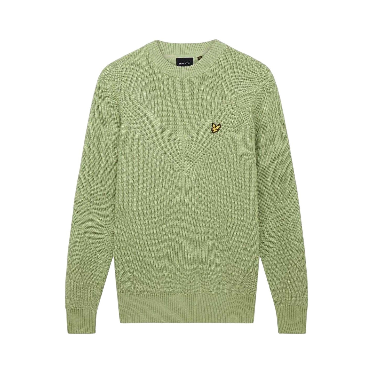 Green - Front - Lyle & Scott Mens Chevron Crew Neck Sweatshirt