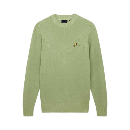 Green - Front - Lyle & Scott Mens Chevron Crew Neck Sweatshirt