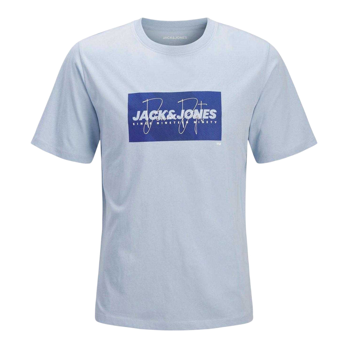 Navy-Mint-Blue - Back - Jack And Jones Childrens-Kids Logo T-Shirt (Pack of 3)