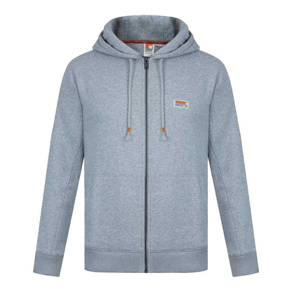 Grey Marl - Front - SoulCal Mens Signature Cotton Full Zip Hoodie