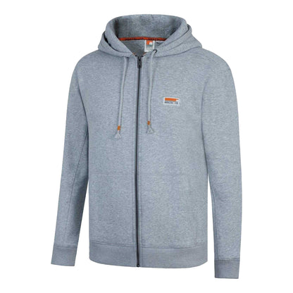 Grey Marl - Side - SoulCal Mens Signature Cotton Full Zip Hoodie