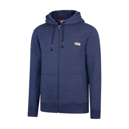 Indigo Marl - Side - SoulCal Mens Signature Cotton Full Zip Hoodie