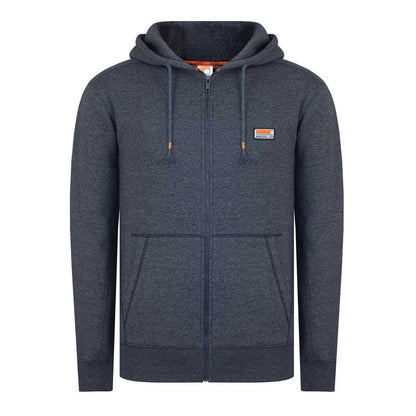 Dark Charcoal Marl - Front - SoulCal Mens Signature Cotton Full Zip Hoodie