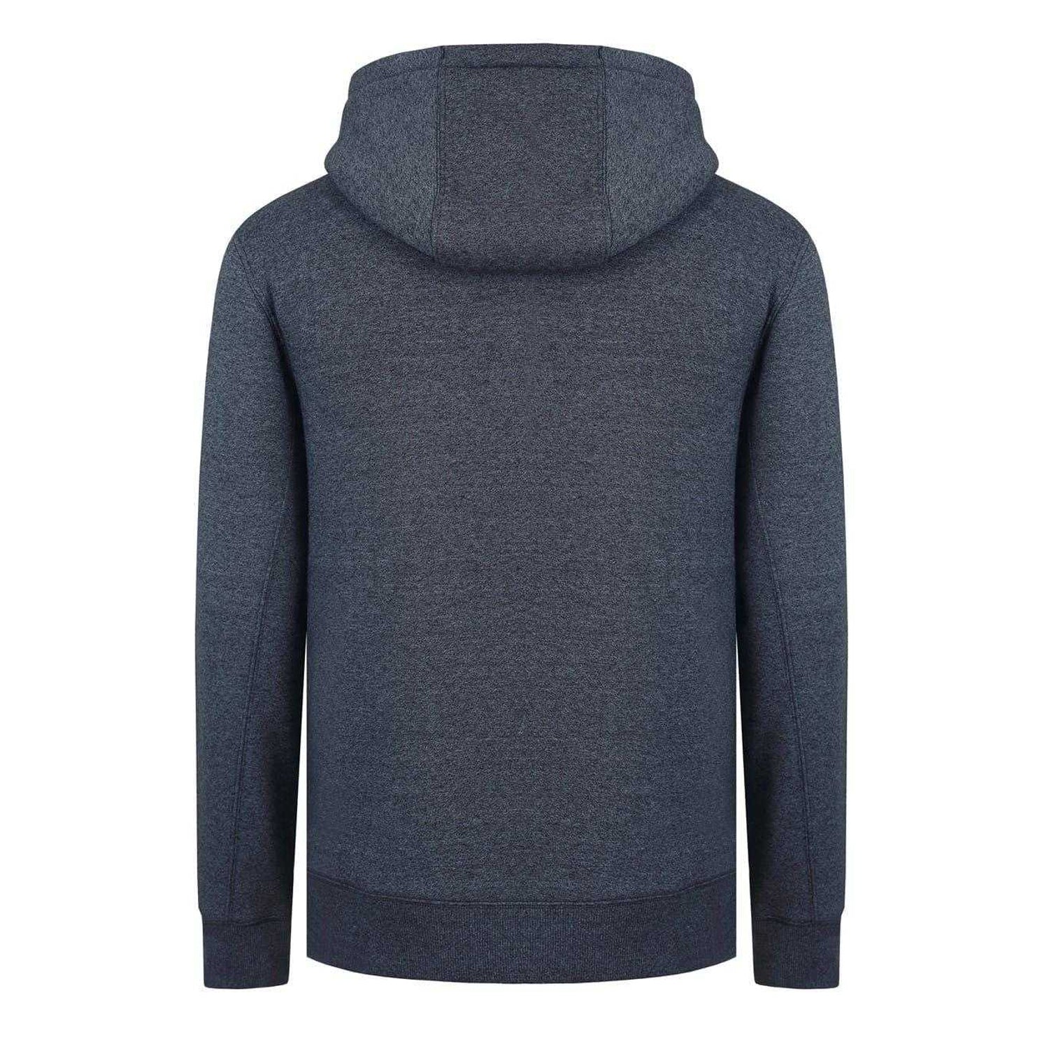 Dark Charcoal Marl - Back - SoulCal Mens Signature Cotton Full Zip Hoodie