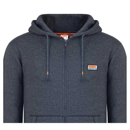 Dark Charcoal Marl - Lifestyle - SoulCal Mens Signature Cotton Full Zip Hoodie