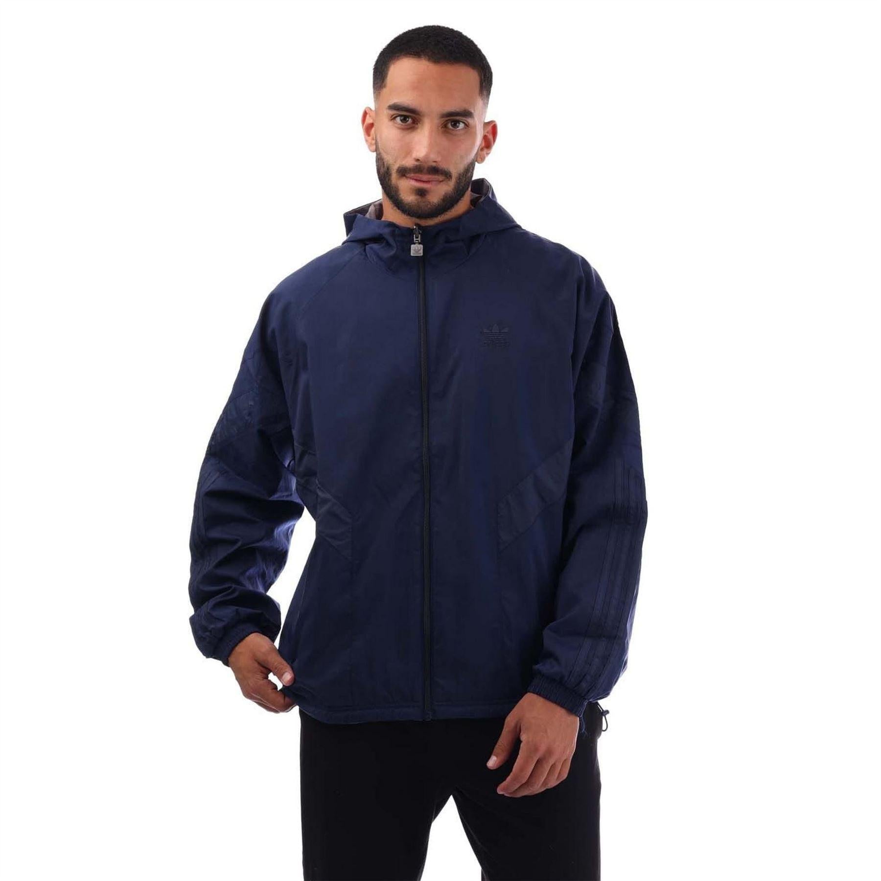Navy - Front - Adidas Mens Originals Reversible Windbreaker