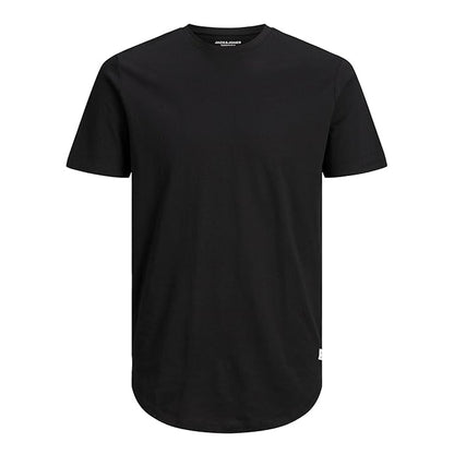 Black - Front - Jack And Jones Mens Noa Plain Plus T-Shirt