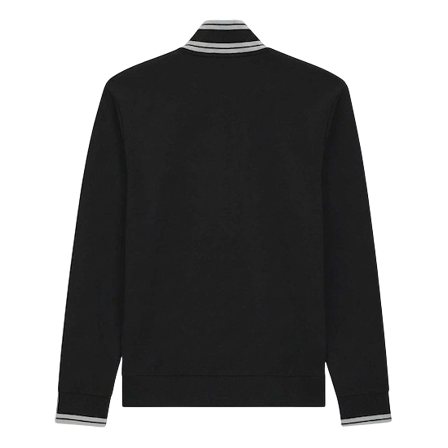Black - Back - Boss Mens Embroidered Logo Regular Long-Sleeved Track Jacket