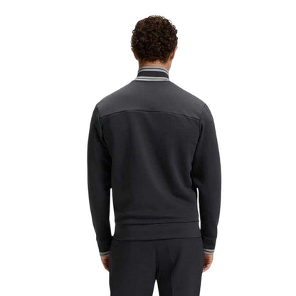 Dark Blue - Back - Boss Mens Embroidered Logo Regular Long-Sleeved Track Jacket
