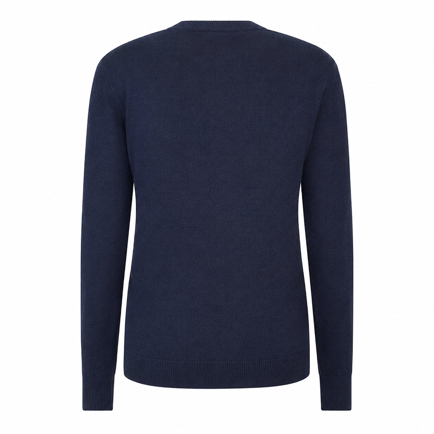 Navy - Back - Maison Kitsuné Unisex Adult Embroidered Patch Wool Cardigan