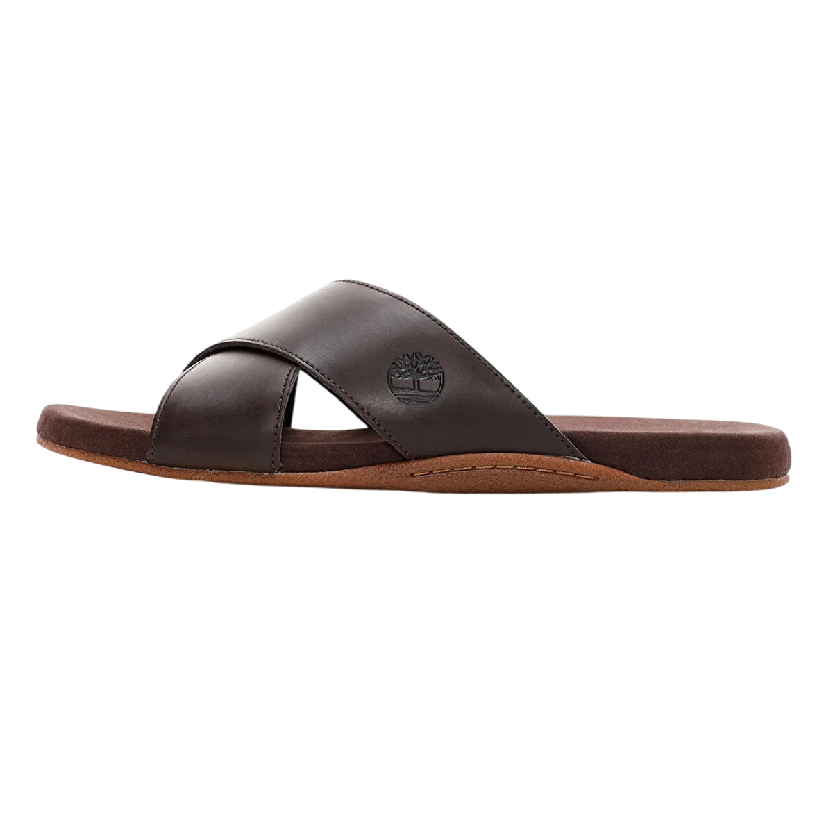 Gaucho - Side - Timberland Mens Cross Strap Leather Flat Sliders