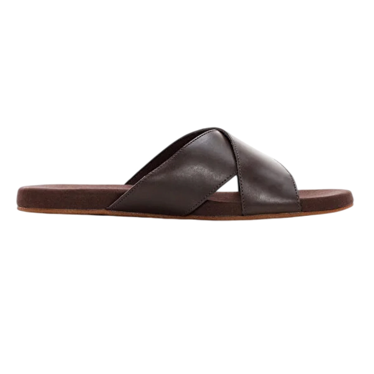 Gaucho - Front - Timberland Mens Cross Strap Leather Flat Sliders