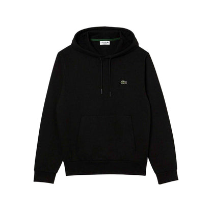 Black - Front - Lacoste Mens Basic Pullover Hoodie