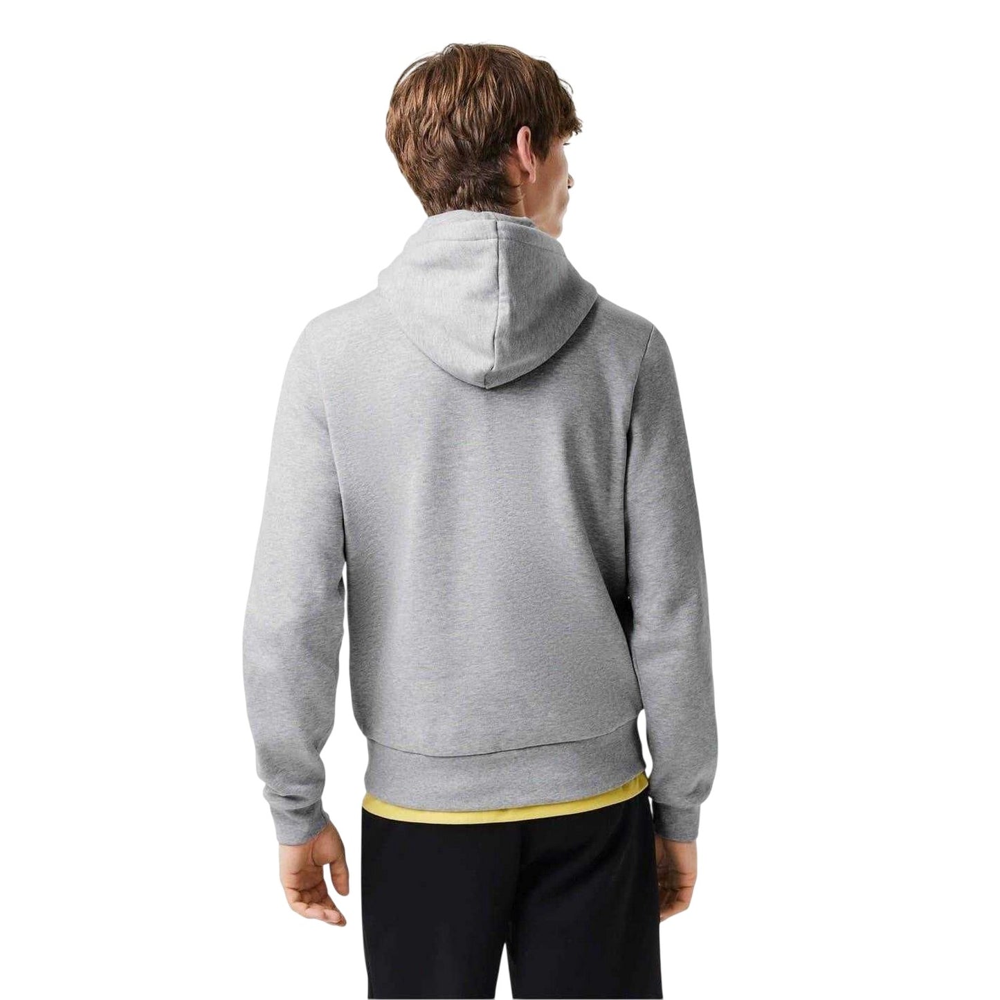 Light - Back - Lacoste Mens Basic Pullover Hoodie