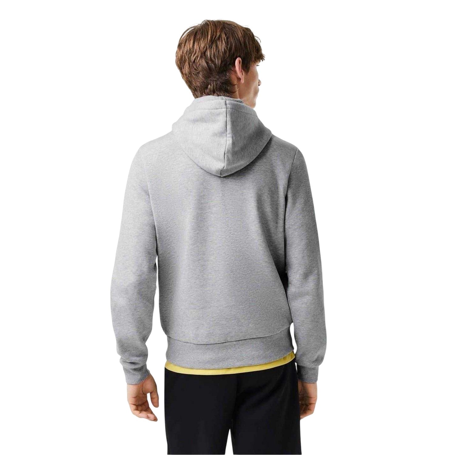 Light - Back - Lacoste Mens Basic Pullover Hoodie