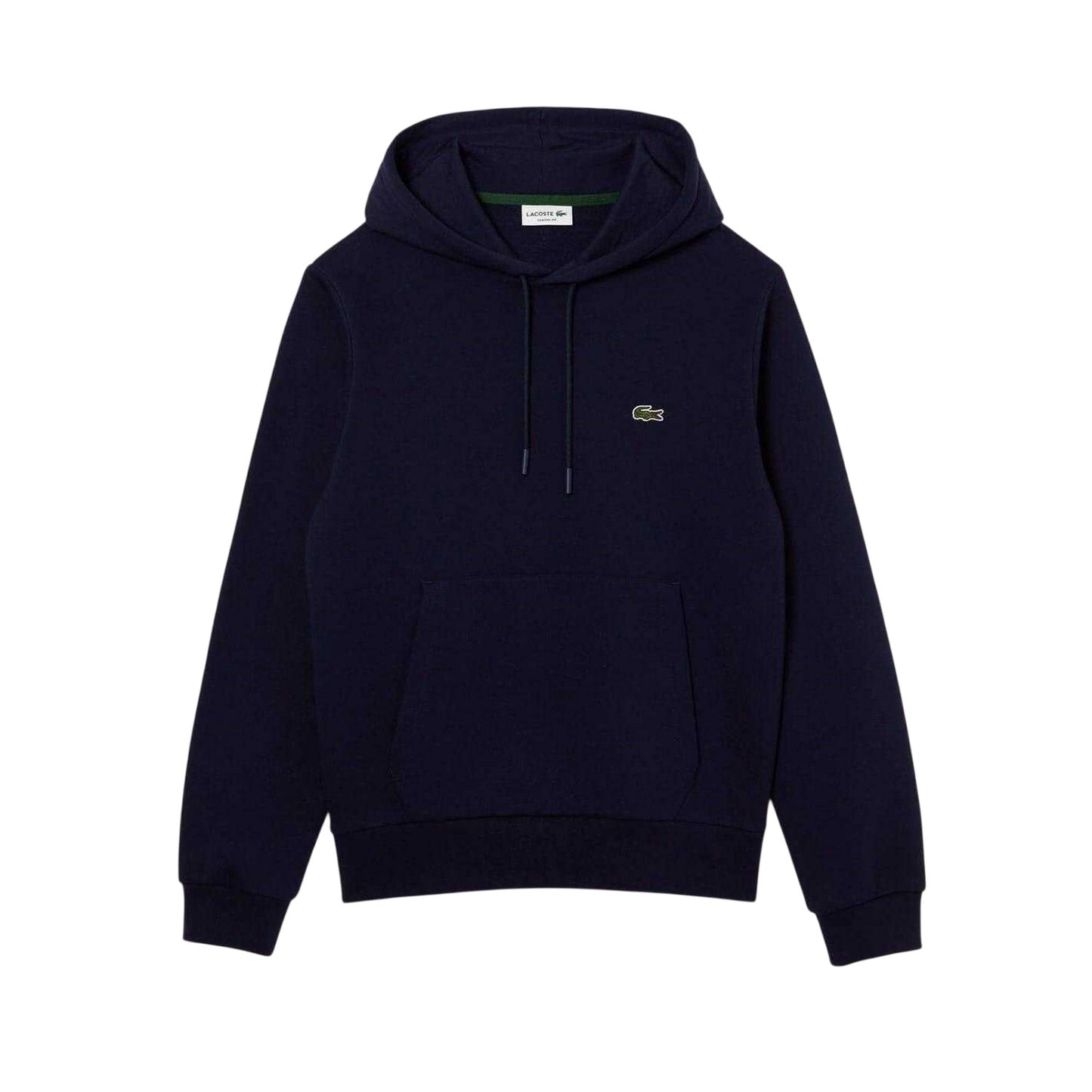 Navy - Front - Lacoste Mens Basic Pullover Hoodie