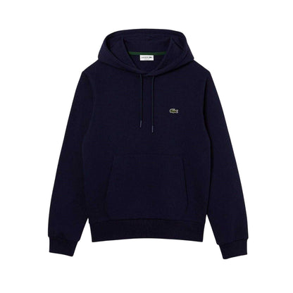 Navy - Front - Lacoste Mens Basic Pullover Hoodie
