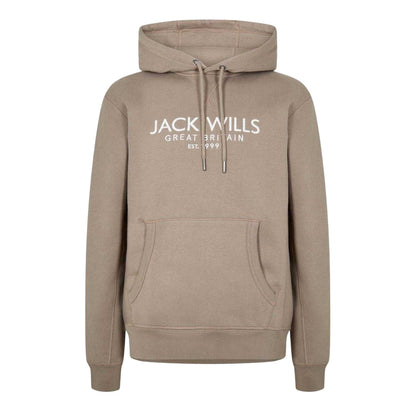 Fawn - Front - Jack Wills Mens Batsford Logo Hoodie