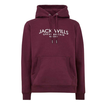 Fig - Front - Jack Wills Mens Batsford Logo Hoodie