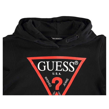 Black - Side - Guess Childrens-Kids Oth Logo Drawstring Hoodie